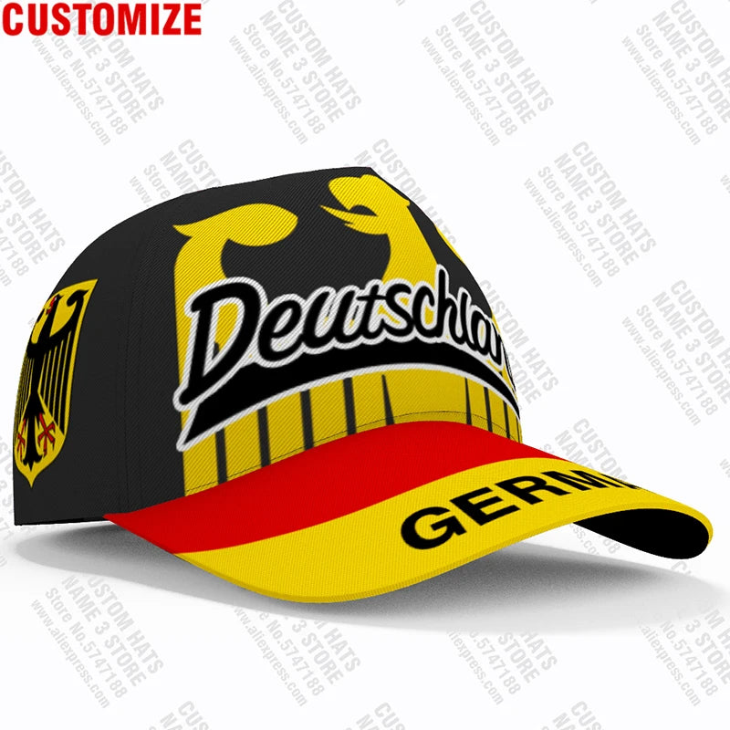 Gorra juvenil de Alemania con bandera personalizada, gorra de béisbol con foto impresa