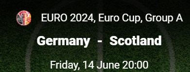 Euro cup 2024 Germany vs Scotland Euro 2024 Football Prediction Software