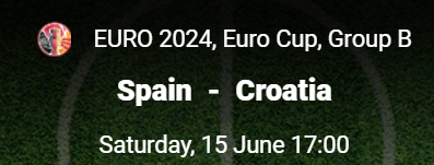 Spain-Croatia Correct Football Euro Cup 2024 Prediction