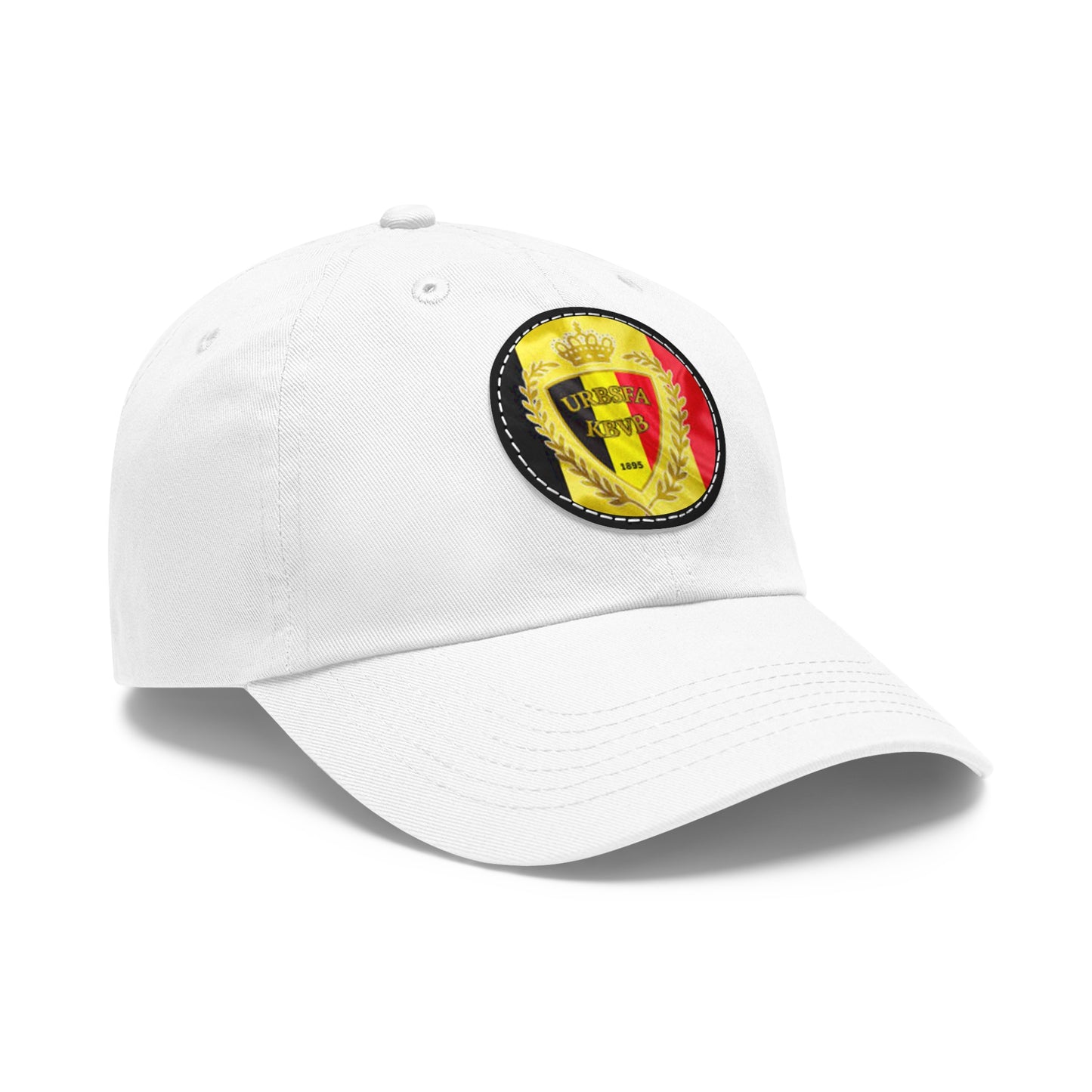 Belgium Hat with Leather Patch (Round)