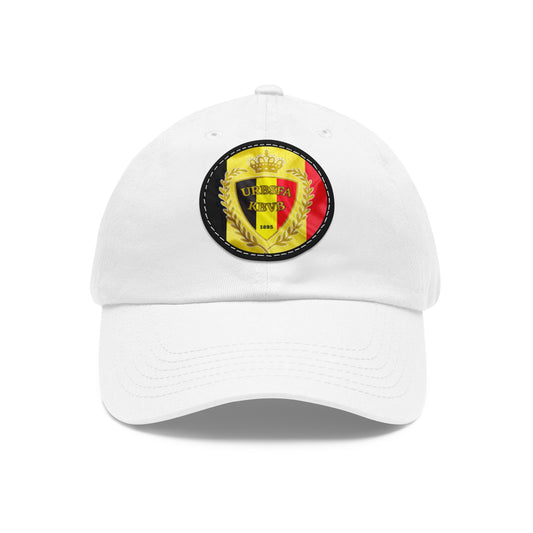 Belgium Hat with Leather Patch (Round)