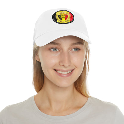 Belgium Hat with Leather Patch (Round)