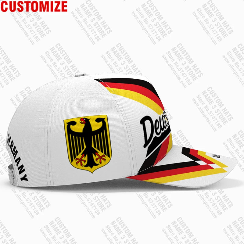 Germany Youth Cap Custom Flag Hat Print Photo Baseball