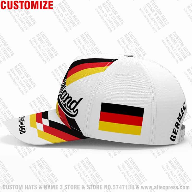 Germany Youth Cap Custom Flag Hat Print Photo Baseball