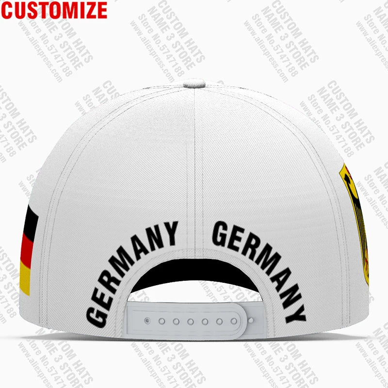 Germany Youth Cap Custom Flag Hat Print Photo Baseball